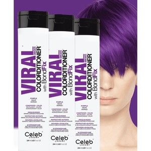 3 Pack Celeb Luxury Viral Hybrid Purple Haircolor Conditioner 8.25 oz